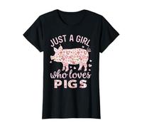 Femmes Maman drôle Juste Une Fille Qui aimes Les cochons T-Shirt
