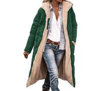 Femmes Manteaux D’Hiver Chaud Sherpa Polaire Doublé Long Capuche Doudoune Jacet Pleine Fermeture Éclair Thicen Manteaux D’extérieur, A2-gn2, S