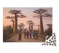 Femmes Marchant sur Le Sentier à Travers la forêt de baobabs Cadeau Unique Décoration Intérieure Jeu Éducatif Challenge Toy Adultes & Enfants des 14 Ans 70x50cm/1000pcs