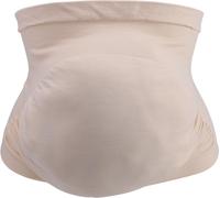 Femmes maternité grossesse soutien abdominal ceinture sans couture élastique prénatal (beige M)