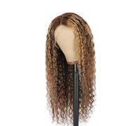 Femmes Mettre en évidence Culy Human Hair13x4 Hd Lace Frontal Wig Curly Ombre Deep Water Wave Perruques Aspect naturel(22inches)