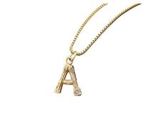 Femmes Mignon Lettre Initiale Pendentif 26 Lettres Colliers Charme Zircon Nom de Famille Bijoux Cadeaux Personnels