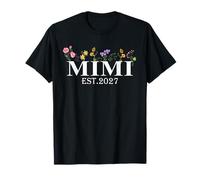Femmes Mimi Est. 2027 promu à Maman Fleur Grossesse T-Shirt