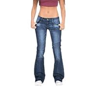 Femmes Minceur Denim Pantalons à Pattes d'éph' Dégradé Mode Casual Femmes Y2K Jeans Taille Basse