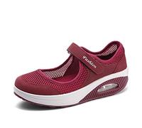 Femmes Minceur Taille Chaussures Marche Baskets 35-42eu Plate-Forme Chaussures Poids Air Léger Engrener Elastic Sports en Marchant Yoga Tennis à Enfiler Pas Cher Trainers en Maille Plates Été