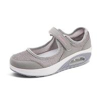 Femmes Minceur Taille Chaussures Marche Baskets 35-42eu Plate-Forme Chaussures Poids Air Léger Engrener Elastic Sports en Marchant Yoga Tennis à Enfiler Pas Cher Trainers en Maille Plates Été