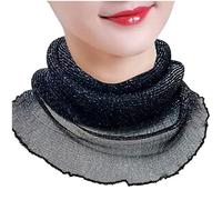 Femmes Mousseline de Soie Anti-poussière Impression Couverture Visage Cache-Cou Écharpe Ski Femme, Multicolore 14, taille unique