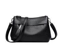 Femmes moyennes Version coréenne Le Sac à Bandoulière Simple Atmosphère Mère Tous les Sacs à Bandoulière de Vélo Hommes (Noir, Taille unique)