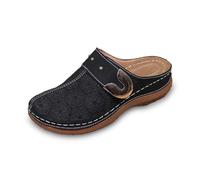 Femmes Mules Bout Fermé été Confortable et Sabots Femme Sandale Plateforme Pantoufles Orthopédiques Chaussons de Plage Slippers Bohemia Romain Sandals (Z-Black #3, 39)