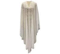 Femmes Musulmane Poncho Châle Wrap Longue Paillettes Cape Cardigan de Soirée Ouverture Avant Poncho Chale Rétro Robe de Priere Tenue de Abaya Islamique Moyen-Orient Jellaba Kabyle Mariage Ramadan