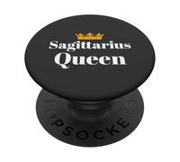 Femmes nées en Novembre décembre Sagittaire Queen Zodiac PopSockets PopGrip Adhésif