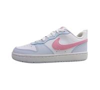 Femmes Nike chaussure à lacets sportive Court Borough Low Textile Lacets Plat - blanc/bleu/rose 101 40
