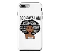Femmes Noires : Dieu Dit Que Je suis choisie, pardonné la précieuse mélanine Coque pour iPhone 7 Plus/8 Plus