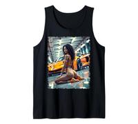 Femmes noires sexy sur T-shirts - Fille pin-up noire et voiture exotique Débardeur