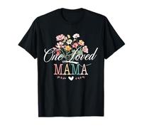 Femmes One Loved Mama Cute Floral for Moms Mother's Day T-Shirt