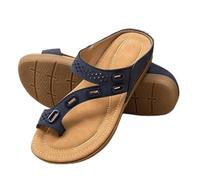 Femmes Orthopédique Sandale Été Casual Respirant Léger PU Cuir Souple Big Toe Correction Sandales pour Femmes Orthopédique Correcteur D’Oignon avec Soutien De La Voûte Plantaire, 003, 43EU
