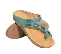 Femmes Orthopédique Sandale Été Casual Respirant Léger PU Cuir Souple Big Toe Correction Sandales pour Femmes Orthopédique Correcteur D’Oignon avec Soutien De La Voûte Plantaire, 002, 35EU