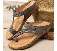 Femmes Orthopédique Sandale Été Casual Respirant Léger PU Cuir Souple Big Toe Correction Sandales pour Femmes Orthopédique Correcteur D’Oignon avec Soutien De La Voûte Plantaire, 001, 36EU