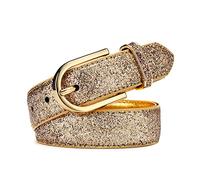 Femmes paillettes or ceinture femme argent Pu taille ceinture 80-115cm jeans ceinture femmes vêtements accessoires, Or