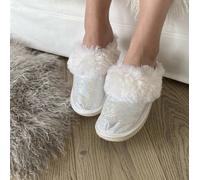 Femmes Peau de Mouton Chaussons Malibu Paillettes Chaussons Pantoufles Mérinos
