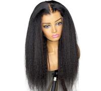 Femmes Perruque mi-longue noire naturelle moelleuse, perruque polyvalente résistante à la chaleur longue vague bou for femme pleine tête for cosplay de fête quotidienne Fête quotidienne(24inch)