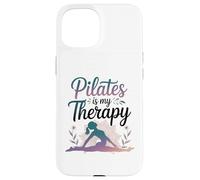 Femmes Pilates is My Therapy Yoga Workout Fitness Lover Coque pour iPhone 15