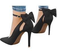 Femmes Pointues Toe Toe High Talons Femme Talons Minces Mesdames Sexy Pompes Mesdames Boucle Boucle Femelle Fashion Bowknot ChaussuresTaille 37-40