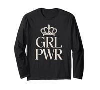 Femmes Power GRL PWR Motivation Force Féministe Power Girl Manche Longue