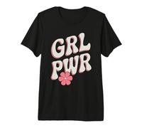 Femmes Power GRL PWR Motivation Force Féministe Power Girl T-Shirt Haut de Gamme