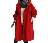 Femmes Printemps Automne Veste de Pluie Longue pour Femme Manteau à Capuche Coupe-Vent Imperméable d'Extérieur Camping Randonnée Veste de sport Grande taille Femme Coupe-vent Ultra Impermeable