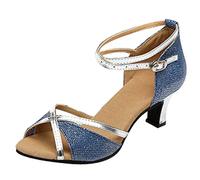 Femmes Prom Dance Valse Carré Latin Ballroom Chaussures Talons Moyens