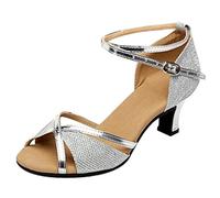 Femmes Prom Dance Valse Carré Latin Ballroom Chaussures Talons Moyens