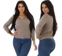 Femmes Pull Tricoté Streifenmusterung Stretch Fluo Peinture Néon Sexy 34 36 38