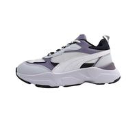 Femmes Puma Baskets basses Cassia Textile Lacets Plat - 023- Argent-Blanc-Gris 42 1/2