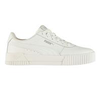 Femmes Puma Baskets Carina Textile Lacets Plat - puma white-white-silver 40,5