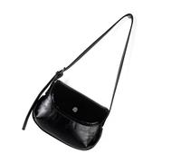 Femmes Rétro Sac à Messager en Cuir PU Corps Croisé Épaule Styles Coréens Sac à Main Selles Simple Commerciaux Femmes Rétro Épaule Bandoulière PU Cuir Messenger Pour Quotidien, Noir
