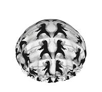 Femmes Réutilisable Stretch Hem Cheveux Chapeau Kung Fu Tai Chi Gris DoubleWaterproof Bonnet De Douche Bonnet De Bain