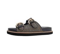 Femmes Rieker Mule Synthétique Fermoir Plat - noir-nature 39