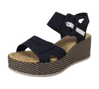 Femmes Rieker Réglable Crochet Et Boucle Sandales Semelle Compensée - 69450