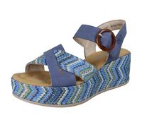 Femmes Rieker Réglable Crochet Et Boucle Sandales Semelle Compensée - 69469