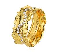 Femmes Ring Band Vacuum rempli simples bijoux de doigt de pile Taille du cadeau 6-8