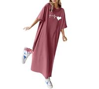 Femmes Robe d'été Spaghetti Bretelles Robes de Printemps Bohème Avant Fourche Swing Midi Sun Jupe Fête Vacances Plage Maxi Tartan Dresses Bikini Cover Up Tunique Cardigan Tendance (L)