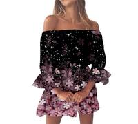 Femmes Robes d'été Manches V Cou Décontracté Swing Taille élastique avec Poche Robe De Midi pour Les Femme S-2XL Long Dress Long Cache Couvrir Beach Maillots de Bain Cover Up Tendance(Rose Clair,S)