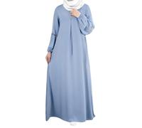 Femmes Robes d'été Manches V Cou Décontracté Swing Taille élastique avec Poche Robes De Midi pour Les Femme S-2XL Bodycon Bandage Dress Vetements Tendances (Bleu Clair
