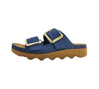 Femmes Rohde Mule Foggia-D Cuir Glissement/ouvert Plat - cobalt 40