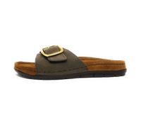 Femmes Rohde Mule Rodigo Cuir Glissement/ouvert Plat - Olive 61 36
