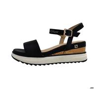 Femmes s.Oliver Sandale Synthétique Fermoir Plat - black 0A1 38