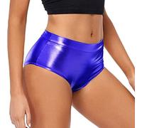Femmes Shiny Metallic Booty Mini Shorts Hot Liquid Pants Bottoms Shorty Danse Sport Brillant Boxer Running Fitness Brillant Pantalons Court Slim Fit Short de Sport Fitness Jogging Running
