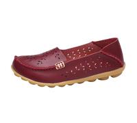 Femmes Shoes De Marche Légères Shoes d'été féminines en Cuir perforé Confortables sans Lacets pour Un Style décontracté élégant et Une Marche aérée Toute la journée (39)