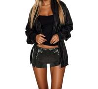 Femmes - Shorts en sequins à taille basse - Jambe droite - Skinny - Étincelants - Pour rave, fête, soirées en boîte - Pantalons de nuit - Pour festivals, clubbing, raves et performances sur scène